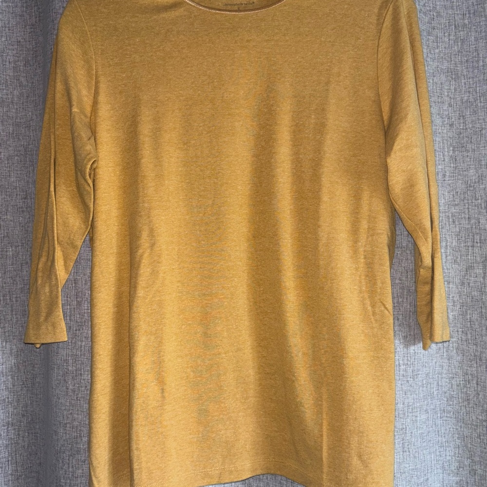 Christopher & Banks Golden Long Sleeve Top
